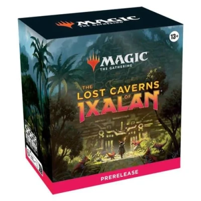 Image of MAGIC THE GATHERING: Lost Caverns of IXALAN PRELEASE Pack 6 Draft Packs, Promos, Dice