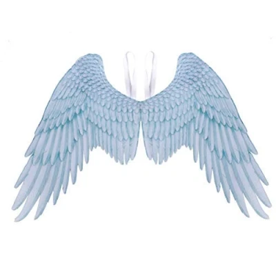 Image of basku 2020Latest Wings,Unisex 3D Angel Wings Halloween Mardi Gras Costume Accessory Creative Feather Fancy Dress Cosplay Supplies For Christmas Party(Sky Blue)