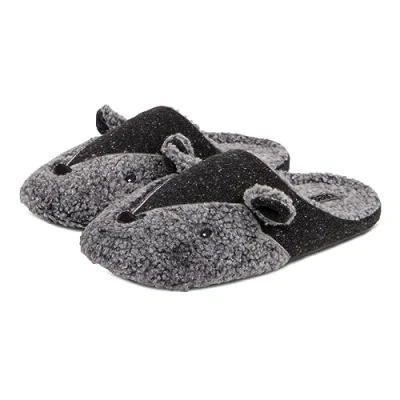 Image of Totes Mens Novelty Applique Mule Slippers