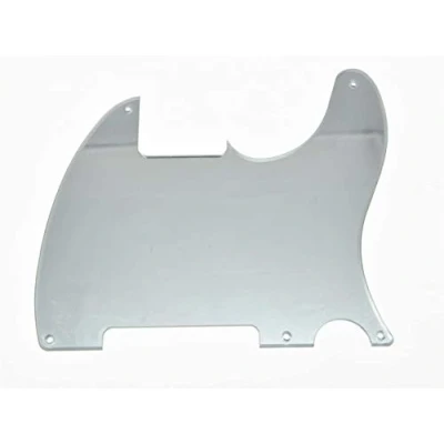 Image of Dopro 5 Hole Tele Blank Guitar Pickguard Scratch Plate for FD Telecaster Esquire Silver Mirror
