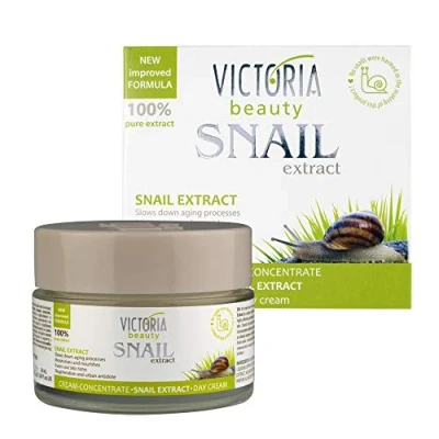 Image of Victoria Beauty Snail Face Cream with Vitamin C and E, Retinol, Hyaluronic Acid Collagen Day Night Anti Wrinkle Moisturiser 100% Organic Extract, 50ml