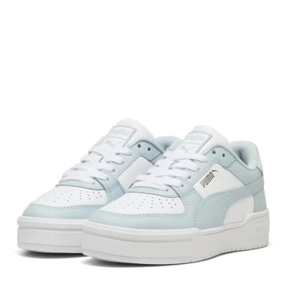 Image of PUMA Ca Pro Classic Jr Low Top Trainers Boys White/Blue 5 UK Child