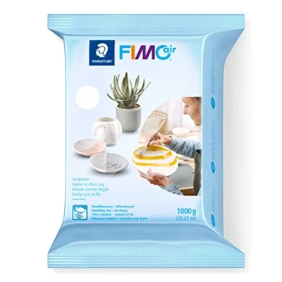 Image of STAEDTLER 8101 0 FIMO Air Basic Drying Modelling Clay, 1 kg White