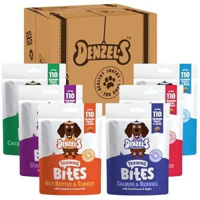Image of Denzel&#039;s All Natural Dog Treats Training Bites Mixed Variety Pack (6 x 100g)
