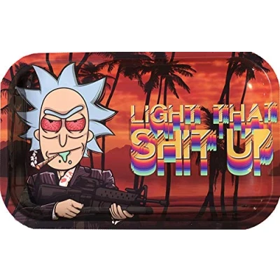 Image of Smoke Arsenal Premium Medium Rolling Tray&quot;Light That Up&quot; 11x7