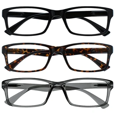 Image of The Reading Glasses Company 3 Pack Readers Black Brown Grey Mens Womens RRR92 127 +3.50