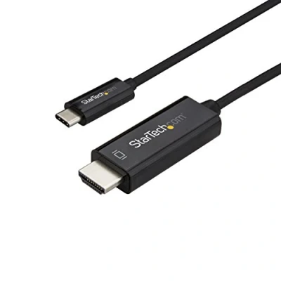 Image of StarTech.com 6ft (2m) USB C to HDMI Cable 4K 60Hz Type 2.0 Video Adapter Thunderbolt 3 Compatible Laptop Monitor/Display DP 1.2 Alt Mode HBR2 Black (CDP2HD2MBNL)