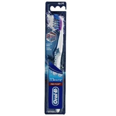 Image of Oral B, 3D White Pro Flex Medium Toothbrush 1 ct (Pack of 4)