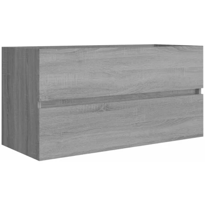 Image of vidaXL Sink Cabinet Grey Sonoma 90x38.5x45 cm Engineered Wood