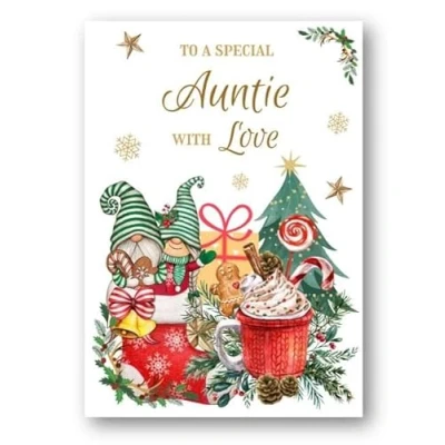 Image of Second Ave Auntie Christmas Winter Gingerbread Xmas Holiday Festive Greetings Card