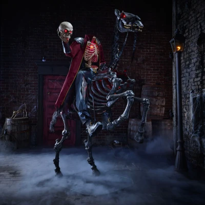 Image of Home Accents Holiday 8.5ft Giant Sized Knight Dullahan Animatronic Decoration with LEDs