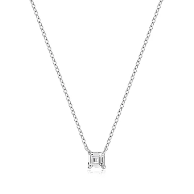 Image of KristLand Women Necklace 925 Sterling Silver Gold Plated Solitaire Pendant Cubic Zirconia Jewelry/Birthday Gifts for Ladies Girl