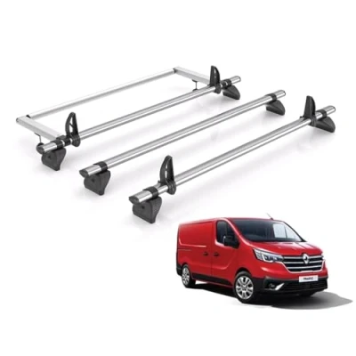 Image of Van Demon Rhino Delta 4 Bar Roof Bars and Rear Steel Ladder Roller System for Renault Trafic (2014 on)