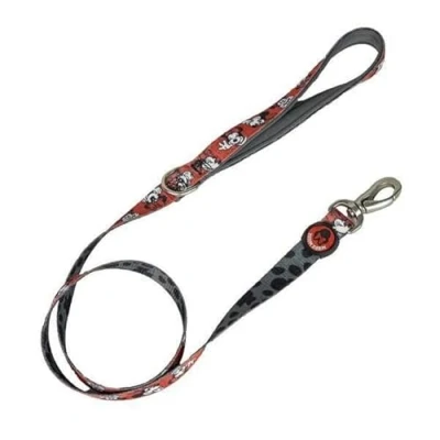 Image of Minnie Mouse Premium Leash for Dogs Pink and Black Size M Carabiner Collar Included Made of Polyester 3D Details Original Product Designed in Spain