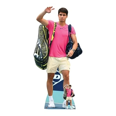 Image of Star Cutouts CS1107 Carlos Alcaraz Tennis Player Cardboard Cutout with Mini Perfect for Fans and Event Decorations