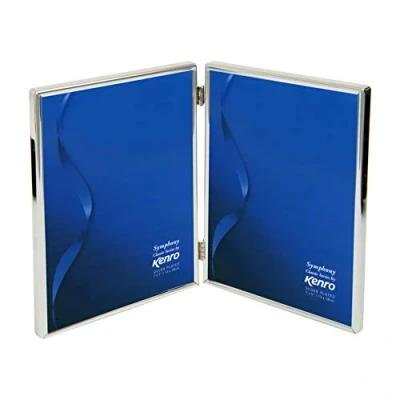 Image of Kenro Silver Plated Twin Photo Frame 7x5 Inch / 13x18cm Symphony Classic Series SY1318/2