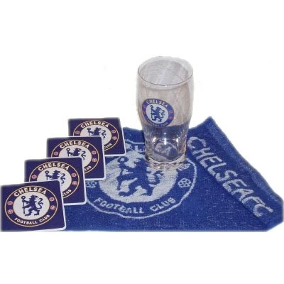 Image of Chelsea FC Mini Bar Set (Pint Crest)