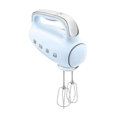 Image of Smeg HMF01PBUK 50s Retro Design Hand Mixer in Pastel Blue