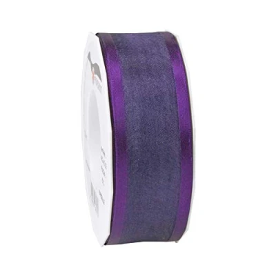 Image of Präsent Marseille Wired Organza Ribbon Violet 40 mm Width, 25 m Length