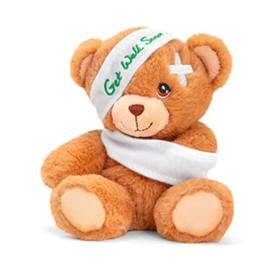 Image of Keel Toys SE1097 15cm Keeleco Get Well Soon Bear, Multi