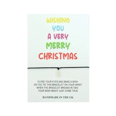 Image of Lucor Merry Christmas Gifts,Secret Santa Gifts,Christmas Stocking Fillers Wish Bracelet,Christmas Collection