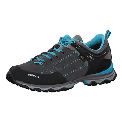 Image of Meindl Women&#039;s Leichtwanderschuh Ontario Lady GTX Low Rise Hiking Shoes, Grey (Grau/Azurblau 003), 6 UK