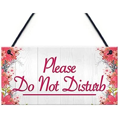 Image of RED OCEAN Please Do Not Disturb Therapist Hotel Privacy Hanging Plaque Home Door Gift Sign