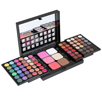 Image of 78 Colors Cosmetic Make up Palette Set Kit Combination with Eyeshadows Lip Gloss Blusher Concealer Highlight powder,All in One Makeup Mirror
