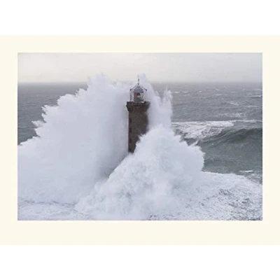 Image of The Art Group Jean Guichard (Phares Dans La Tempête, KÃreon) Mounted Print 30 x 40cm, Paper, Multicoloured, 40 1.3 cm