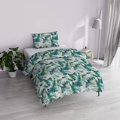 Image of Italian Bed Linen MB Home Basic “Dafne Duvet Cover Set, Maui, Large Single