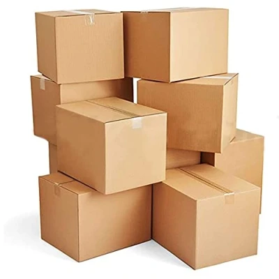 Image of Large Strong Single Wall Brown Cardboard Packing Boxes (10 x 24x18x18&quot; / 610x457x457mm)