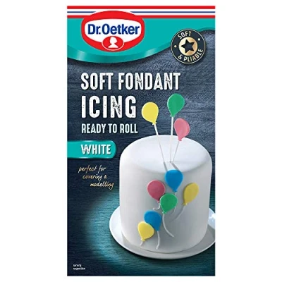 Image of Dr. Oetker Ready to Roll White Soft Fondant Icing, 454 g