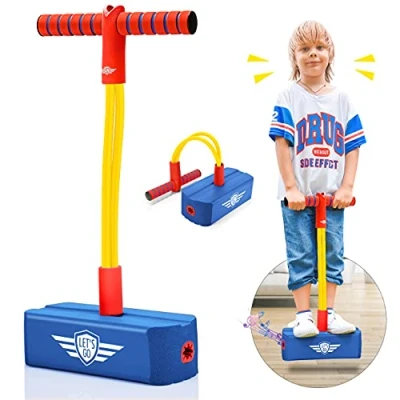 Image of Toyzey Toys for 3 12 Year Old Boys girls, Birthday Gifts Kids Foam Pogo Jumper Stick Outdoor Children Festival Presents Age Easter Stocking Blue