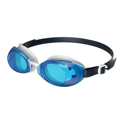 Image of Speedo Unisex Jet 2.0 Swimming Goggles Swim Enhanced Vision, Bondi Blue/White/Charcoal Grey, One Size