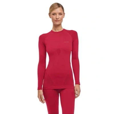 Image of FALKE Women&#039;s Warm Round Neck W L/S SH Functional Yarn Quick Dry 1 Piece Base Layer Top, Red (Red 8644) New eco Friendly, M