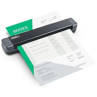 Image of Plustek S410 Plus Small USB Portable Sheet Fed A4 Document Scanner for Windows 7 / 8 10 11 , OCR Software Include