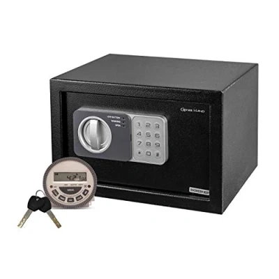 Image of Genie Hand Time Lock Safe for Home with Key and Lock, High Security Money Box B Class Anti Bounce Technology
