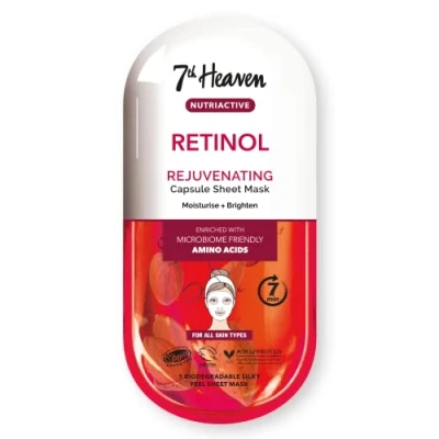 Image of 7th Heaven Retinol Nutriactive Rejuvenating Sheet Mask Enriched with Amino Acids to Moisturise and Brighten Skin
