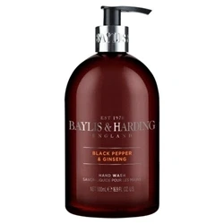 Image of Baylis &amp; Harding Black Pepper Ginseng Hand Wash 500ml