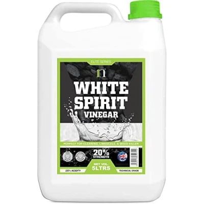 Image of 1n Strong White Vinegar 20% Acetic Acid Effective Cleaner for Home, 5kg / 5L Remove Grease, Streak Free Mirror Weed Killer Cleaning Killing 5 Litre 20 % Acidity