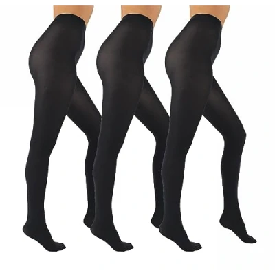 Image of Women solid opaque winter tights 100 denier Aurellie 3pack
