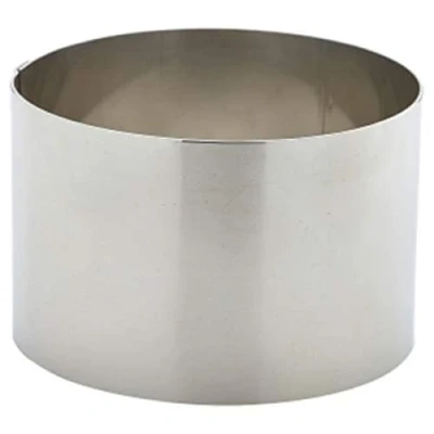 Image of Genware Stainless Steel Mousse Ring 9 x 6cm Food Mould, Round