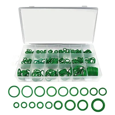 Image of Skyzone Rubber O Ring Kit 270 pcs, 18 sizes Gasket Washer Seals Assortment Set,for Professional Plumbing, Automotive, Repairs, Air or Gas Connections (Green)