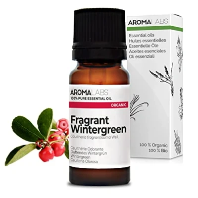 Image of BIO Fragrant Wintergreen Essential Oil 10mL 100% Pure, Natural, Chemotyped and AB/Cosmos Certified AROMA LABS (French Brand)