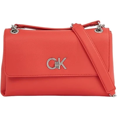 Image of Calvin Klein Women Bag Faux Leather, Red (Aurora Red), One Size