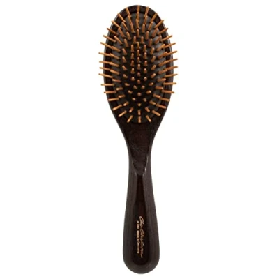 Image of Chris Christensen Dog Brush, 20 mm Oval, Wood Pin Series, Groom Like a Professional, Readl Pins, 100% Static Free, Redistribute Natural Oils into Coat, Reduces Painful Pulling, Large