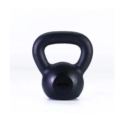 Image of Vinyl Kettle bell Weight Set Exercise Home Gym Fitness Workout 4 20kg &amp; Cast Iron bells Correct Shape And Size (Black (Cast IRON), 10 KG)