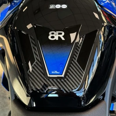 Image of Resin Bike Motorcycle 3D Stickers Compatible with Suzuki GSX 8R 2024 Blue. Tank Protector from Impact and Scratches. Sticker Gadget Moto