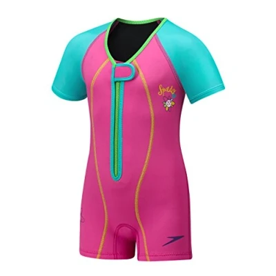 Image of Speedo Kids UPF 50+ Begin to Swim Thermal Swimsuit, Berry, 6 6X
