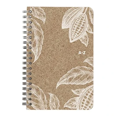 Image of Clairefontaine 83548C A Spiral Notebook Cover paper made from cocoa shells 11x17 cm 100 Lined Pages 90g ivory Jeans&amp;cocoa Collection 3 visuals, libr. Random